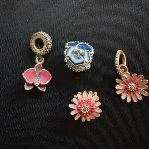 Pandora Flower Charms